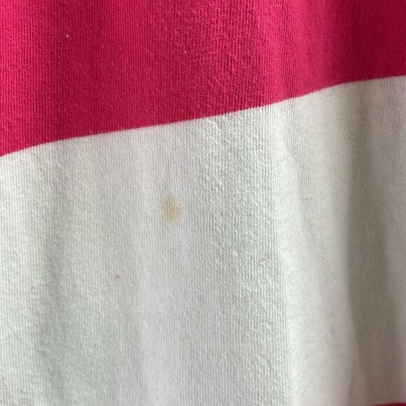 Aeropostale Women’s Plus size XXL Pink & White Horizontal Striped Shirt,Vintage - Picture 4 of 6